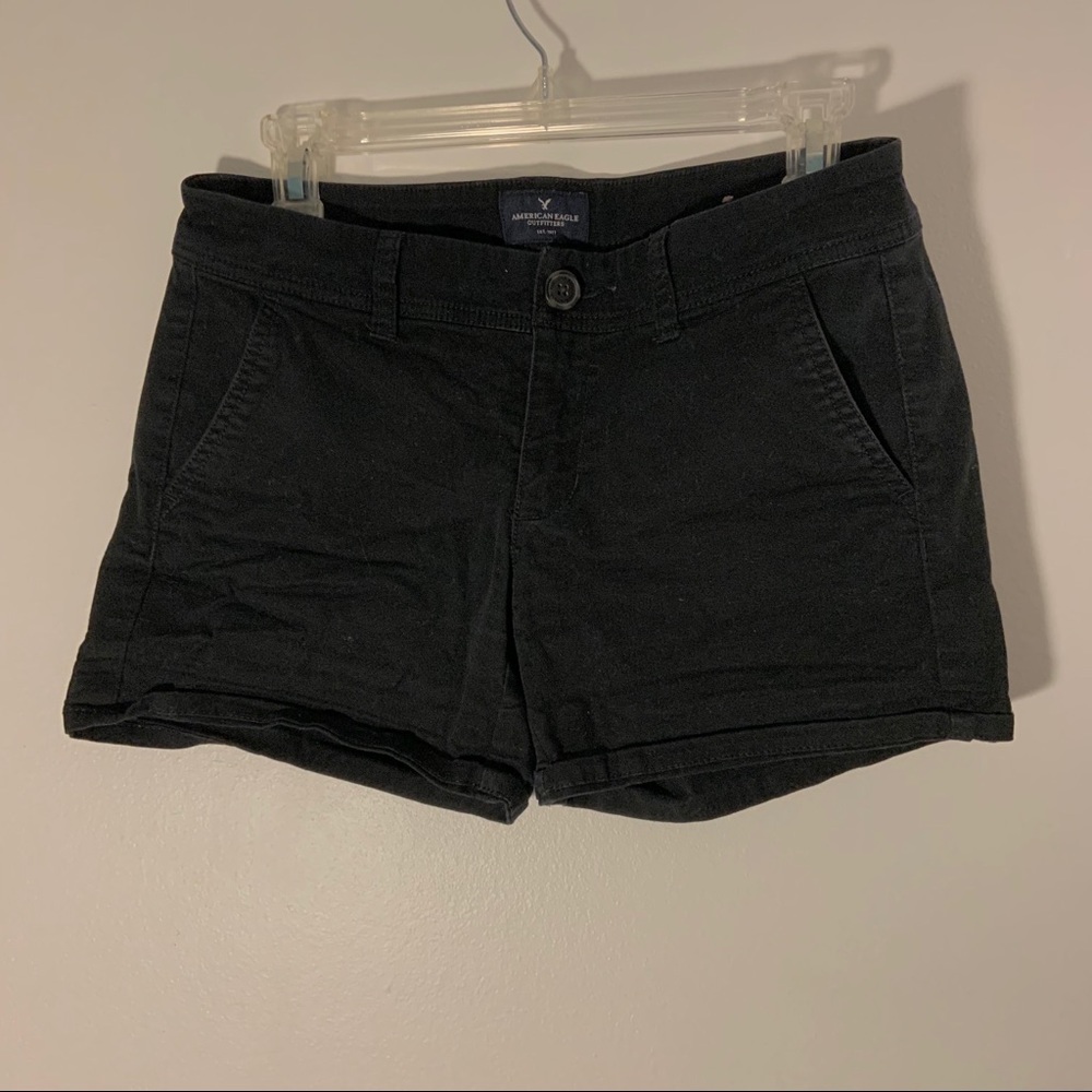 Black Denim Shorts American Eagle